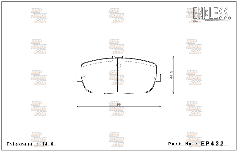 Endless Brake Pads Rear Set Type Super Street S-Sports SSS